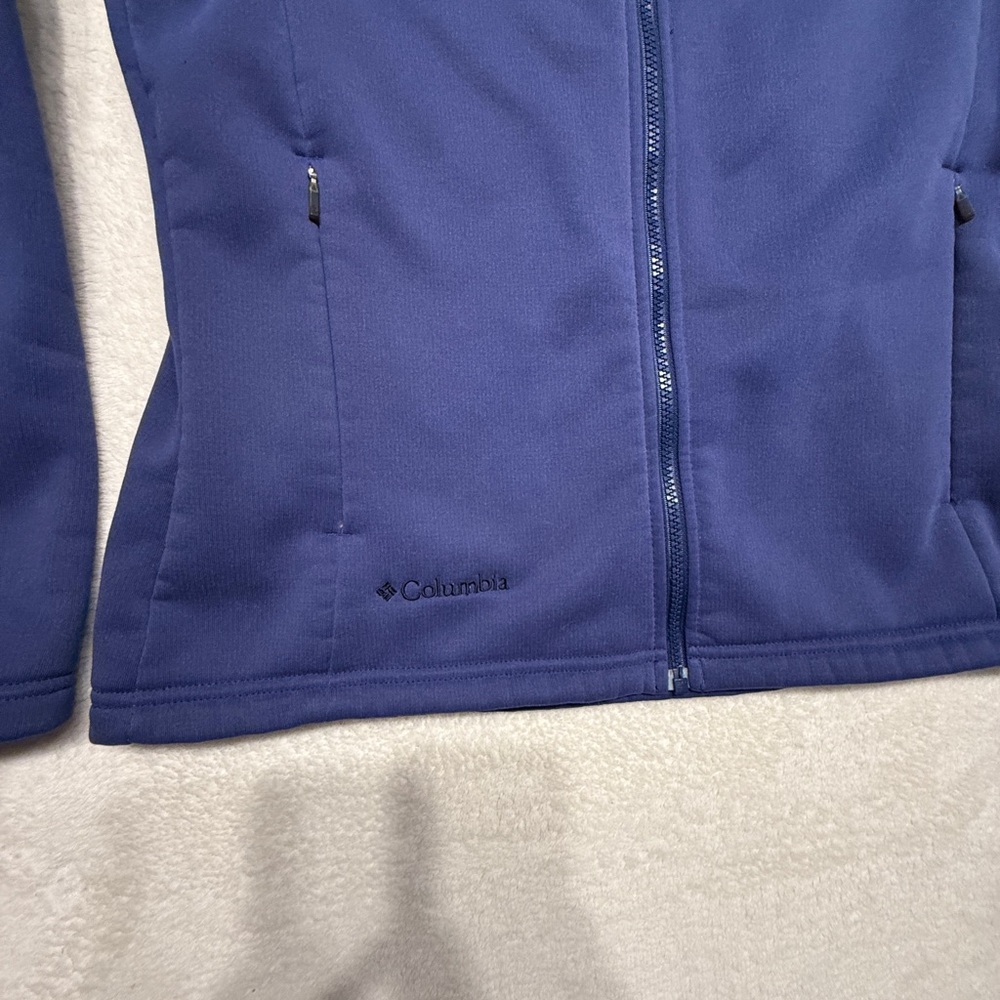 Columbia Women’s Full-Zip Jacket Blue Lightweight High Neck Contoured Fit Size M - Picture 4 of 16